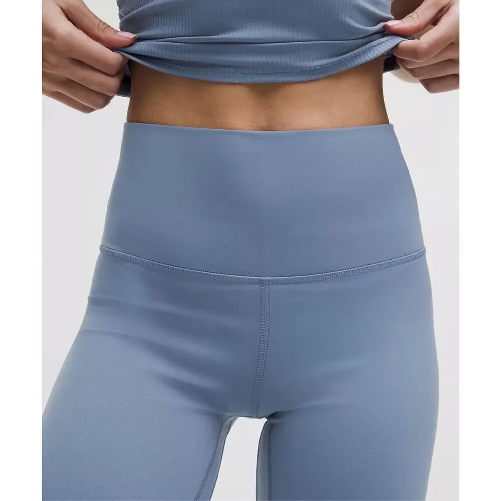Lululemon Align Shorts 6” High Rise Washed Denim Blue Nulu Sz14 Yoga Athleisure